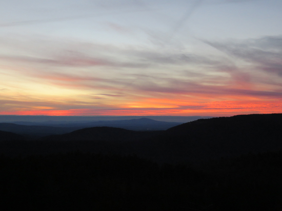 The sunset from Mt. Mack - Click to enlarge