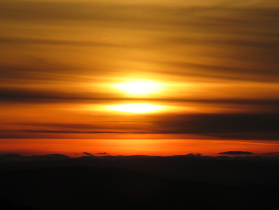 The sunset from near the summit of Mt. Mack - Click to enlarge