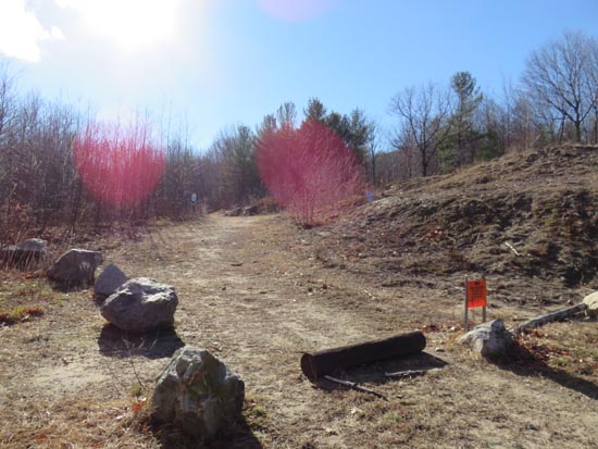 The East Gilford-Fire Road trailhead at the end of Wood Road