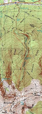Topographic map of Mt. Madison, Mt. Adams - Click to enlarge