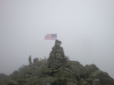 The flag on Mt. Madison - Click to enlarge