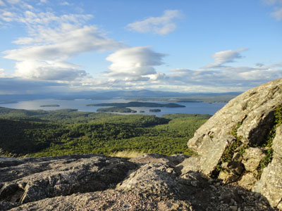 Looking at Lake Winnipesaukee from Mt. Major - Click to enlarge
