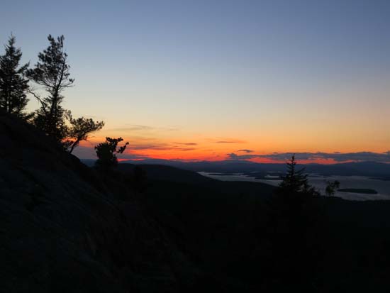 Sunset colors from near the summit of from Mt. Major - Click to enlarge