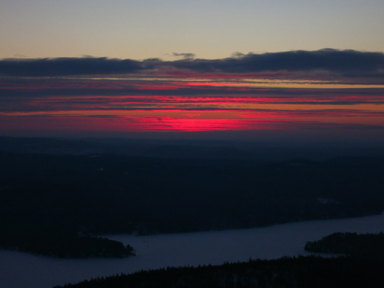 The sunrise from Mt. Major - Click to enlarge