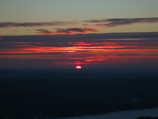 The sunrise from Mt. Major - Click to enlarge