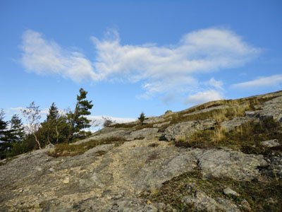 Looking up the Crosscut Saw Trail near the summit of Mt. Major