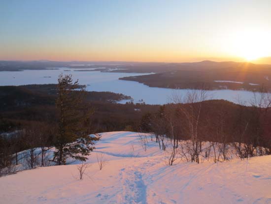 Looking down the Mt. Major Trail