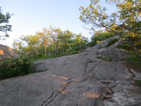 Looking up the Mt. Major Trail