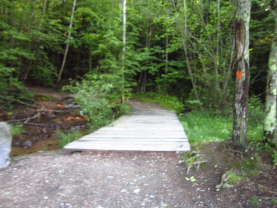 The Boulder Loop Trail trailhead at the back of the Route 11 parking lot