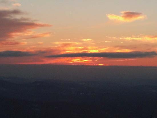 The sunset from Mt. Martha - Click to enlarge