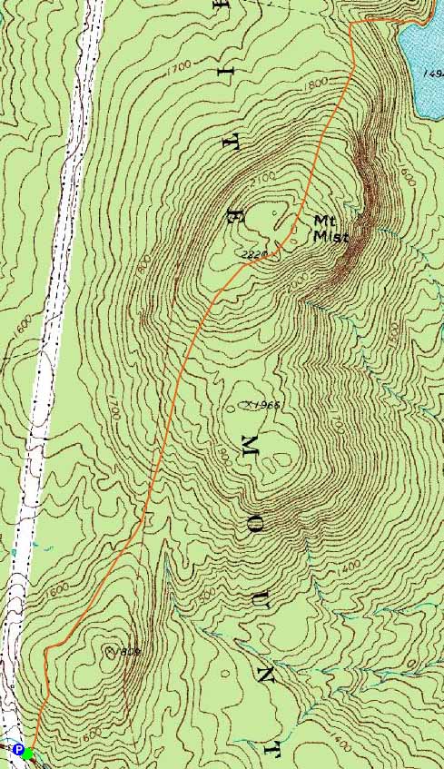 Topographic map of Mt. Mist