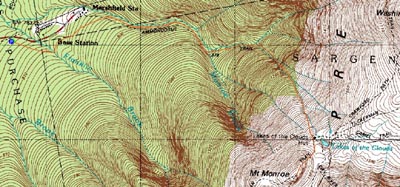 Topographic map of Mt. Monroe - Click to enlarge