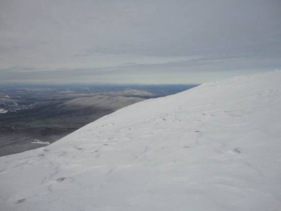 The snowfields between Mt. Washington and Mt. Monroe