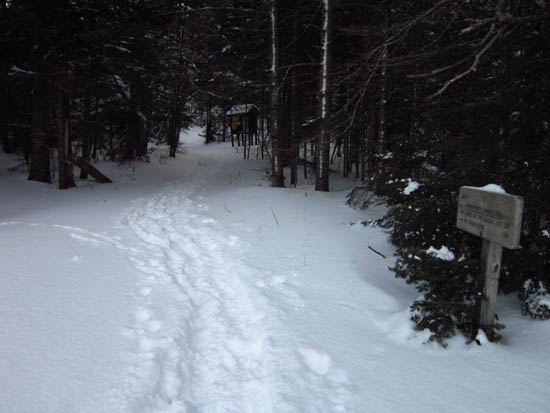 The trailhead near the Marshfield Base Station