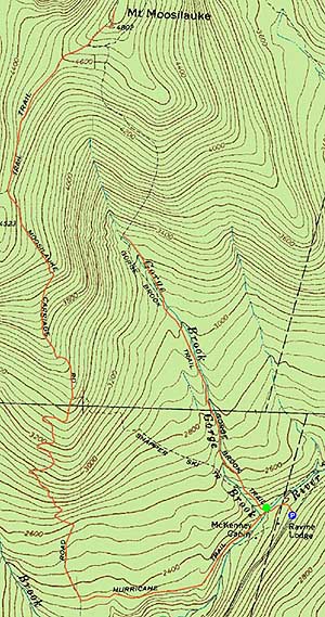 Topographic map of Mt. Moosilauke - Click to enlarge