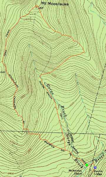 Topographic map of Mt. Moosilauke