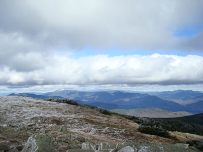 Looking at the Franconia Ridge from the Mt. Moosilauke summit - Click to enlarge