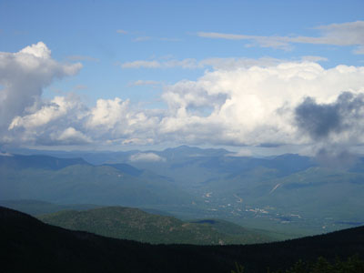 Looking over Lincoln at Mt. Carrigain from near the summit of Mt. Moosilauke - Click to enlarge