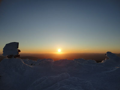 The sunset as seen from Mt. Moosilauke - Click to enlarge