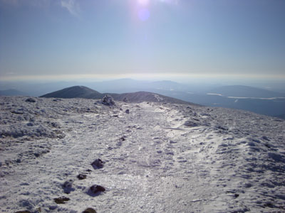 Looking down the Moosilauke Carriage Road on the way to the Mt. Moosilauke summit