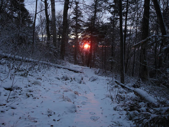 The sunset from the Glencliff Trail
