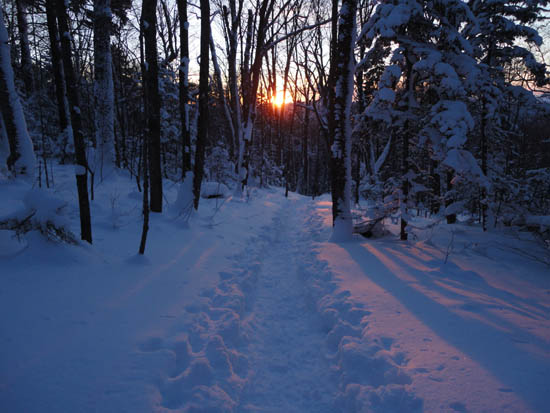The sunset from the Glencliff Trail