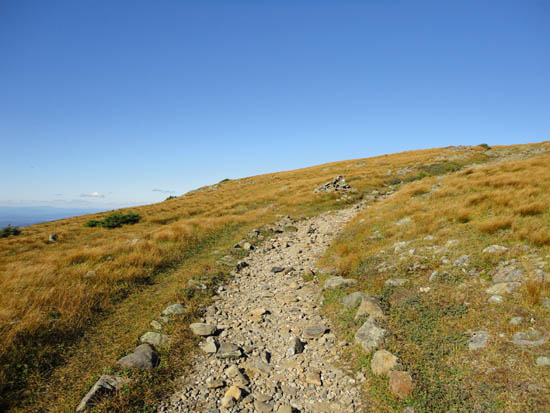 Looking up the Carriage Trail near the Mt. Moosilauke summit