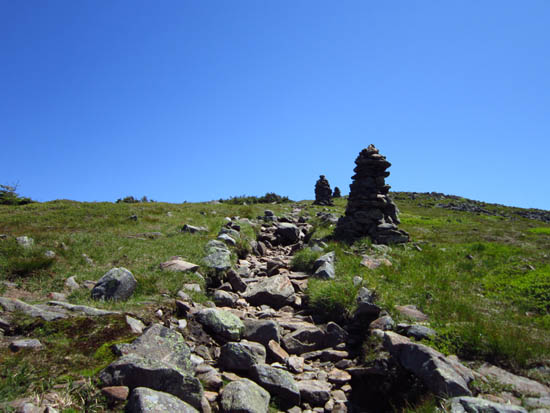 Looking up the Benton Trail near the summit