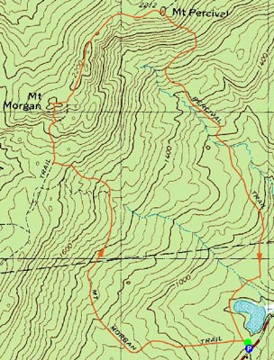 Topographic map of Mt. Morgan, Mt. Percival - Click to enlarge