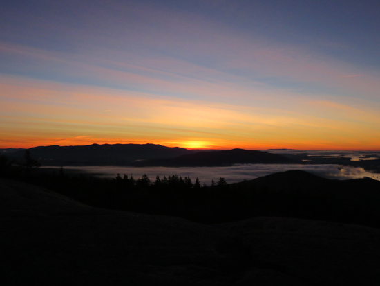 The sunrise from the Mt. Morgan ledges - Click to enlarge