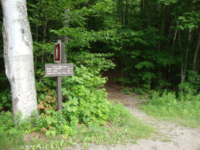 The Nancy Pond Trail trailhead of US 302