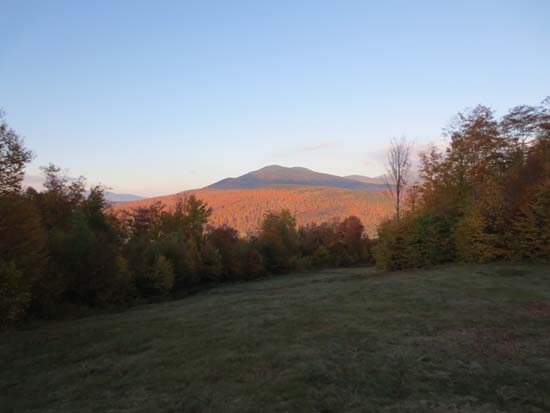 Looking down one of the ski trails