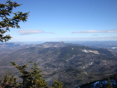 Looking east at Mt. Paugus and Mt. Chocorua from near the Mt. Passaconaway summit - Click to enlarge