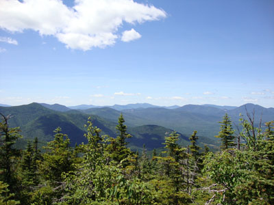Looking toward the Franconia Ridge from near the Mt. Passaconaway summit - Click to enlarge