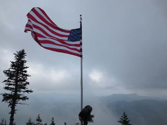 Flags on the 48 on Mt. Passaconaway - Click to enlarge