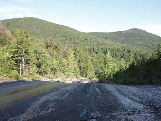 Looking down the abandoned Downes Brook Slide Trail