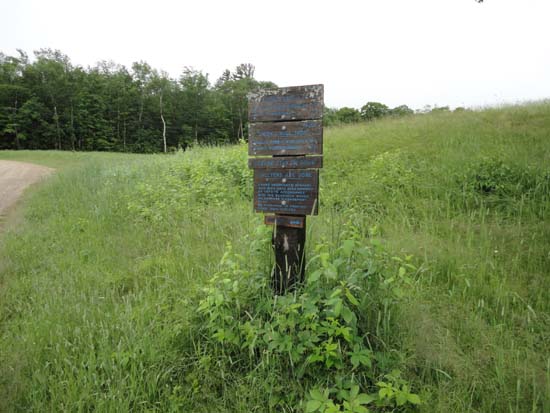 The Dicey Mill Trail trailhead at Ferncroft