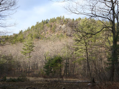 Mt. Pawtuckaway's Middle Peak as seen from Tower Road
