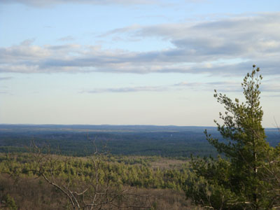 Looking south from the Middle Peak of Mt. Pawtuckaway - Click to enlarge