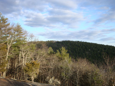 Mt. Pawtuckaway's South Peak as seen from its Middle Peak