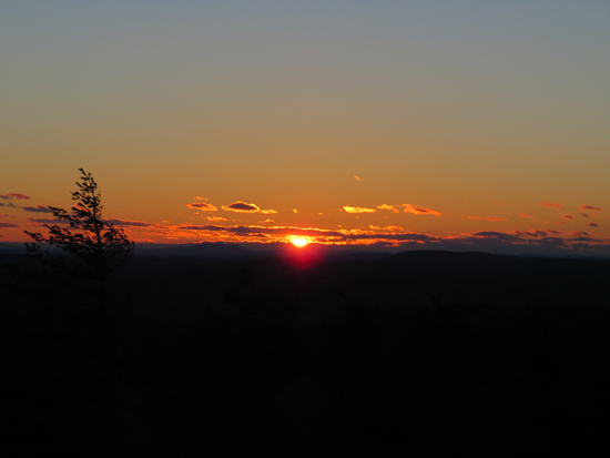 The sunset from the South Pawtuckaway Fire Tower - Click to enlarge