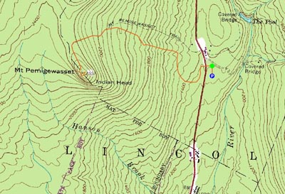 Topographic map of Mt. Pemigewasset