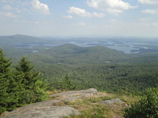 The Rattlesnakes and Squam Lake as seen from Mt. Percival - Click to enlarge