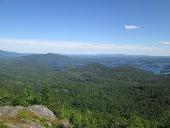 Looking at Squam Lake from Mt. Percival - Click to enlarge