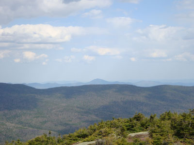 Looking at Kearsarge North Mountain from near the summit of Mt. Pierce - Click to enlarge