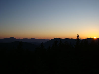 The sunset as seen from the southern vista on Mt. Pierce - Click to enlarge