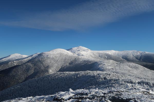 Looking at Mt. Eisenhower and Mt. Washington from Mt. Pierce - Click to enlarge