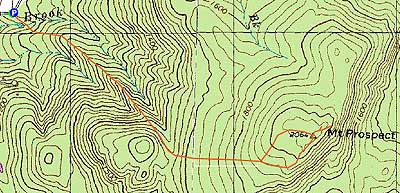 Topographic map of Mt. Prospect - Click to enlarge