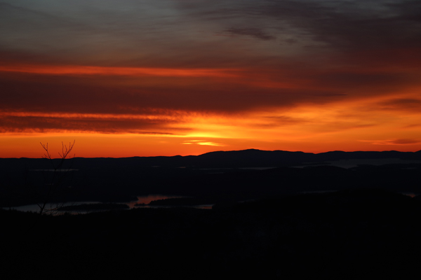 The sunrise from near the summit of Mt. Prospect - Click to enlarge
