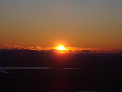 The sunset as seen from the knob near the Mt. Roberts Trail - Click to enlarge